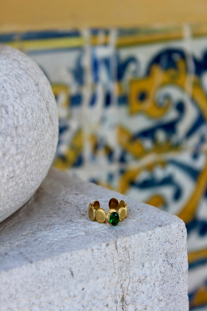 Anel Pedra Verde