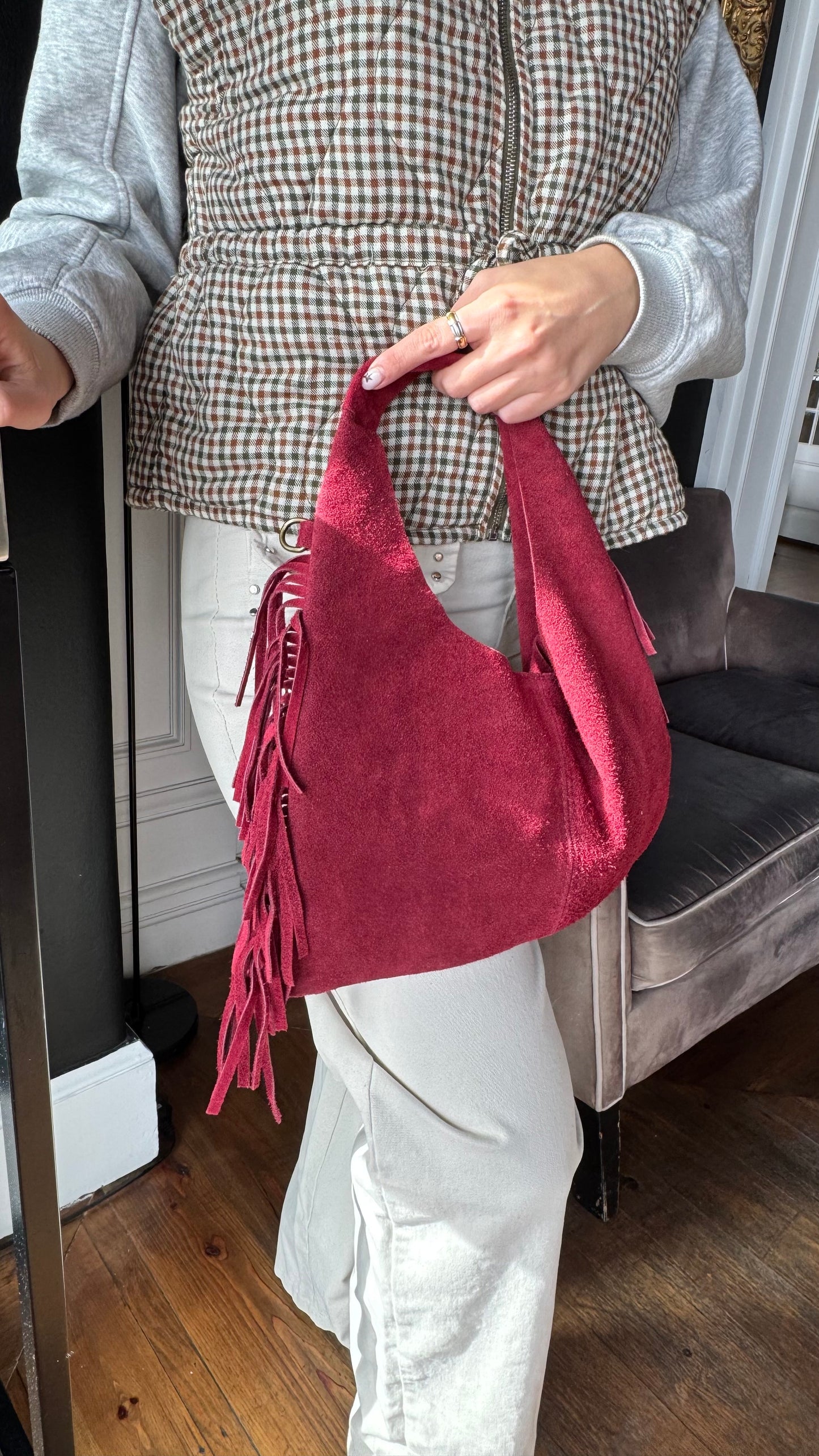 Carteira Franjas Bordo