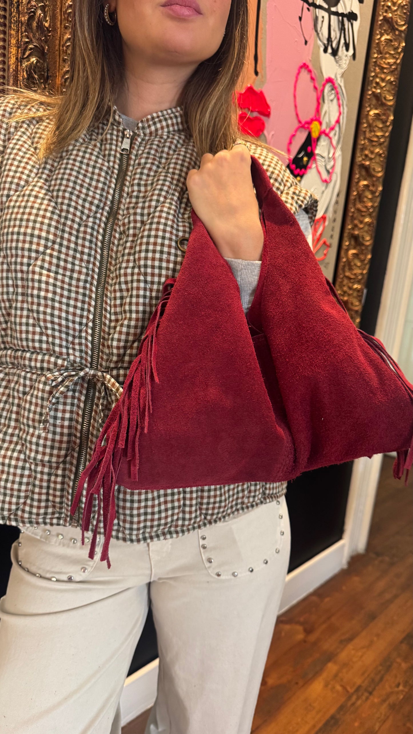 Carteira Franjas Bordo