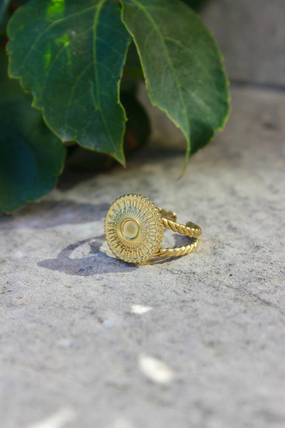 Anel Sol Dourado