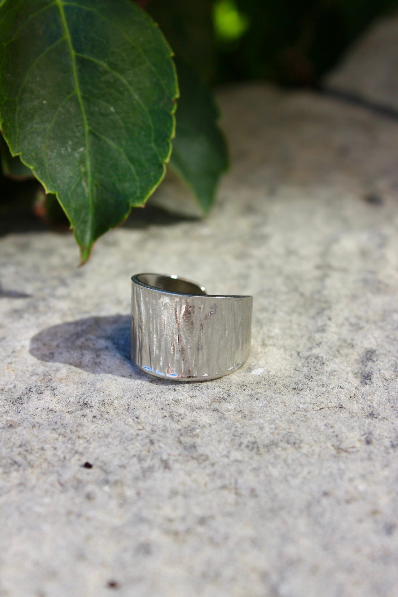 Anel Prateado Grande